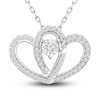 Thumbnail Image 1 of Diamond Heart Necklace 1/4 ct tw Round-Cut Sterling Silver 18&quot;