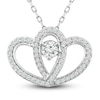 Thumbnail Image 1 of Diamond Heart Necklace 1/2 ct tw Round-Cut Sterling Silver 18&quot;