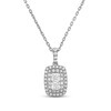 Thumbnail Image 1 of Forever Connected Diamond Necklace 1/4 ct tw Princess & Round-Cut 10K White Gold 18&quot;