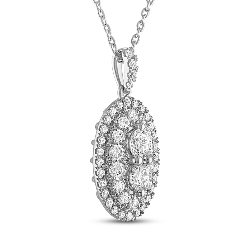 Forever Connected Diamond Necklace 1 ct tw Round-Cut 14K White Gold 18"