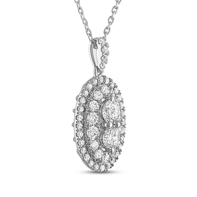 Main Image 2 of Forever Connected Diamond Necklace 1/4 ct tw Round-Cut 10K White Gold 18&quot;