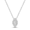 Thumbnail Image 1 of Diamond Necklace 1/4 ct tw Marquise and Round-cut 14K White Gold 18&quot;