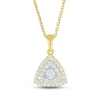 Diamond Necklace 1/3 ct tw Round-cut 10K Yellow Gold 18"