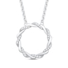 Thumbnail Image 0 of Circle of Gratitude Diamond Necklace 1/10 ct tw Sterling Silver 19"