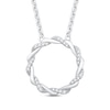Thumbnail Image 1 of Circle of Gratitude Diamond Necklace 1/10 ct tw Sterling Silver 19&quot;