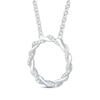 Thumbnail Image 3 of Circle of Gratitude Diamond Necklace 1/10 ct tw Sterling Silver 19&quot;