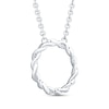 Thumbnail Image 4 of Circle of Gratitude Diamond Necklace 1/10 ct tw Sterling Silver 19&quot;