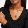 Thumbnail Image 2 of Diamond Heart & Key Necklace 1/4 ct tw Round-cut 10K Rose Gold 18&quot;