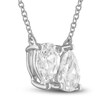 Thumbnail Image 1 of Diamond Double Pear Necklace 1/2 ct tw 10K White Gold 18"