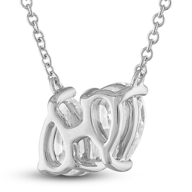 Diamond Double Pear Necklace 1/2 ct tw 10K White Gold 18"