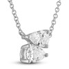 Two-Stone Diamond Necklace 1/2 ct tw Pear-Shaped 10K White Gold 18"