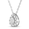 Thumbnail Image 1 of Diamond Necklace 1/4 ct tw Round & Pear-shaped 10K White Gold 18"