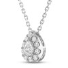 Thumbnail Image 1 of Diamond Necklace 1/4 ct tw Round & Pear-shaped 10K White Gold 18"