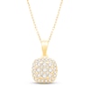 Thumbnail Image 1 of Diamond Cushion Necklace 1/4 ct tw Round-cut 10K Yellow Gold 18&quot;