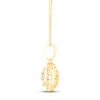 Thumbnail Image 2 of Diamond Cushion Necklace 1/4 ct tw Round-cut 10K Yellow Gold 18&quot;