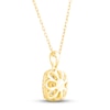 Thumbnail Image 3 of Diamond Cushion Necklace 1/2 ct tw Round-cut 10K Yellow Gold 18"
