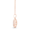 Thumbnail Image 2 of Diamond Cushion Necklace 1 ct tw Round-cut 10K Rose Gold 18&quot;