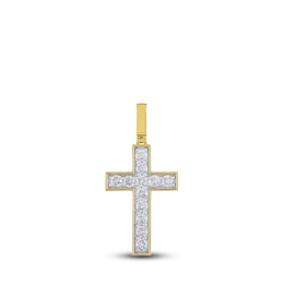 Men's KAY Lab-Grown Diamonds Cross Pendant 3 ct tw 14K Yellow Gold