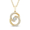 Thumbnail Image 0 of Encircled by Love Diamond Necklace 1/3 ct tw Round-cut 10K Yellow Gold 18"