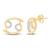 Thumbnail Image 0 of Diamond Cancer Earrings 1/10 ct tw Round-cut 10K Yellow Gold