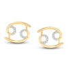 Thumbnail Image 1 of Diamond Cancer Earrings 1/10 ct tw Round-cut 10K Yellow Gold