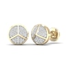Thumbnail Image 0 of Men's Diamond Pyramid Stud Earrings 1/8 ct tw Round-cut 10K Yellow Gold