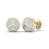 Thumbnail Image 1 of Men's Diamond Pyramid Stud Earrings 1/8 ct tw Round-cut 10K Yellow Gold