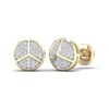 Thumbnail Image 0 of Men's Diamond Pyramid Stud Earrings 1/8 ct tw Round-cut 10K Yellow Gold