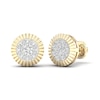 Thumbnail Image 1 of Men's Diamond Border Stud Earrings 1/2 ct tw Round-cut 10K Yellow Gold