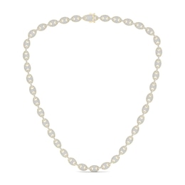Men's Diamond Mariner Necklace 4 ct tw Round-cut 10K Yellow Gold 22&quot;