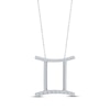 Thumbnail Image 1 of Diamond Gemini Necklace 1/10 ct tw Round-cut Sterling Silver 18&quot;