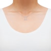 Thumbnail Image 2 of Diamond Gemini Necklace 1/10 ct tw Round-cut Sterling Silver 18&quot;