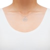 Thumbnail Image 2 of Diamond Cancer Necklace 1/10 ct tw Round-cut Sterling Silver 18"