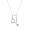 Thumbnail Image 0 of Diamond Leo Necklace 1/10 ct tw Round-cut Sterling Silver 18"