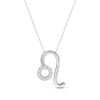 Thumbnail Image 1 of Diamond Leo Necklace 1/10 ct tw Round-cut Sterling Silver 18&quot;