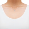 Thumbnail Image 2 of Diamond Leo Necklace 1/10 ct tw Round-cut Sterling Silver 18&quot;