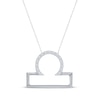Thumbnail Image 1 of Diamond Libra Necklace 1/10 ct tw Round-cut Sterling Silver 18"