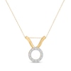 Thumbnail Image 1 of Diamond Taurus Necklace 1/10 ct tw Round-cut 10K Yellow Gold 18&quot;