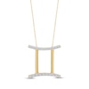 Thumbnail Image 1 of Diamond Gemini Necklace 1/10 ct tw Round-cut 10K Yellow Gold 18"