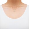 Thumbnail Image 2 of Diamond Gemini Necklace 1/10 ct tw Round-cut 10K Yellow Gold 18"