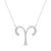 Thumbnail Image 1 of Diamond Aries Necklace 1/10 ct tw Round-cut Sterling Silver 18&quot;
