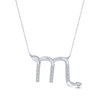 Thumbnail Image 1 of Diamond Scorpio Necklace 1/10 ct tw Round-cut Sterling Silver 18&quot;