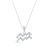 Thumbnail Image 0 of Diamond Aquarius Necklace 1/10 ct tw Round-cut Sterling Silver 18"