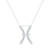 Thumbnail Image 1 of Diamond Pisces Necklace 1/10 ct tw Round-cut Sterling Silver 18&quot;