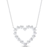 Thumbnail Image 1 of Diamond Heart Necklace 1/4 ct tw Round-cut Sterling Silver 18&quot;