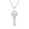 Thumbnail Image 2 of Diamond Key Necklace Sterling Silver 18"