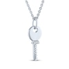 Thumbnail Image 3 of Diamond Key Necklace Sterling Silver 18"