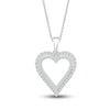 Thumbnail Image 0 of Diamond Two-Row Heart Necklace 1/3 ct tw Round-cut 10K White Gold 18"