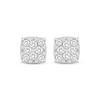 Thumbnail Image 1 of Men's Diamond Stud Earrings Round-cut 10K White Gold