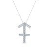 Thumbnail Image 1 of Diamond Sagittarius Necklace 1/10 ct tw Round-cut Sterling Silver 18&quot;